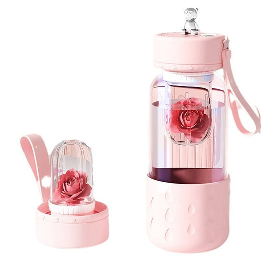Insulated Glass Tumbler with Grip