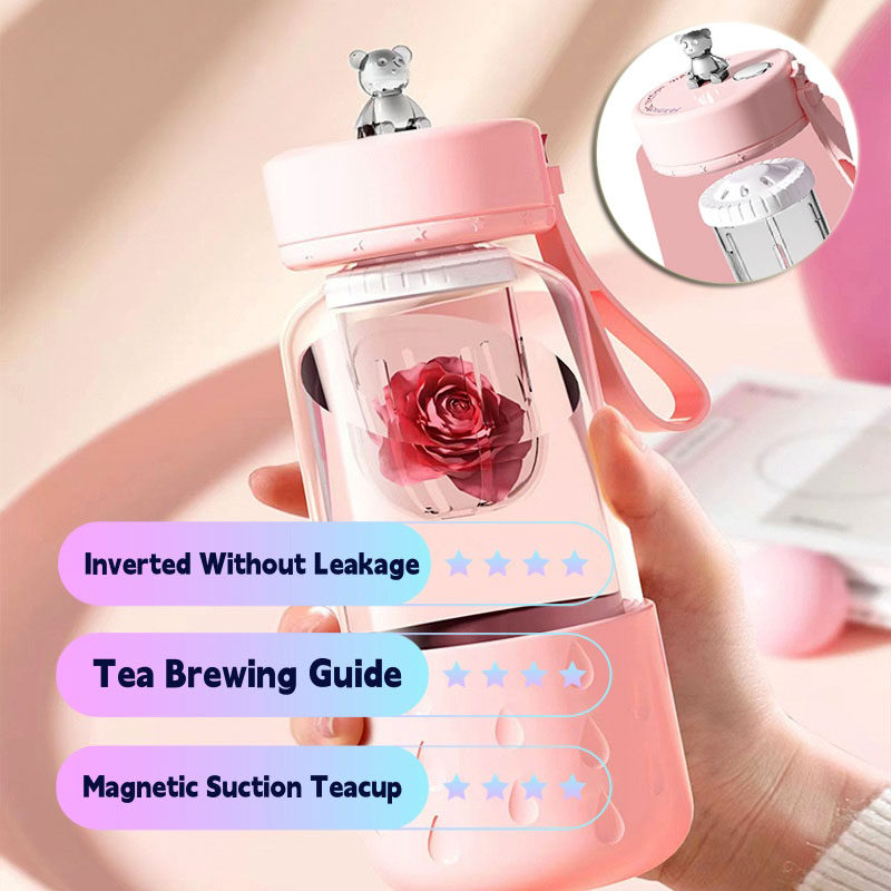 Insulated Glass Tumbler with Grip